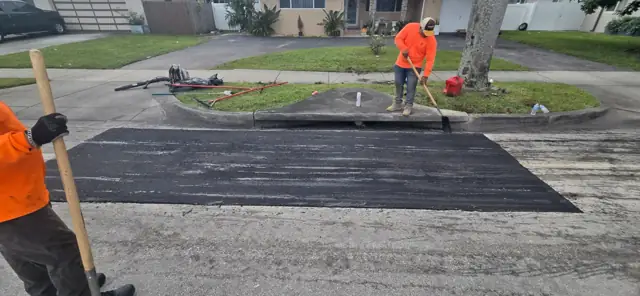 Same location after the hot-mix patch
