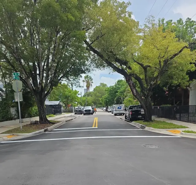 Little Havana Pedestrian Priority: Finished pavement at the intersection