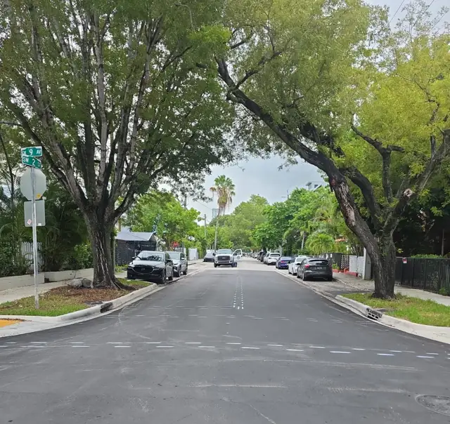 Little Havana Pedestrian Priority: Finished street, looking east