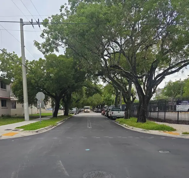 Little Havana Pedestrian Priority: Finished street with new markings