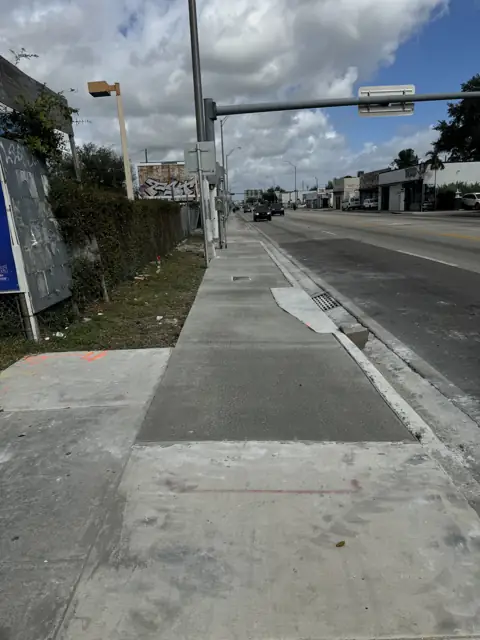 New sidewalk finished along the same corridor