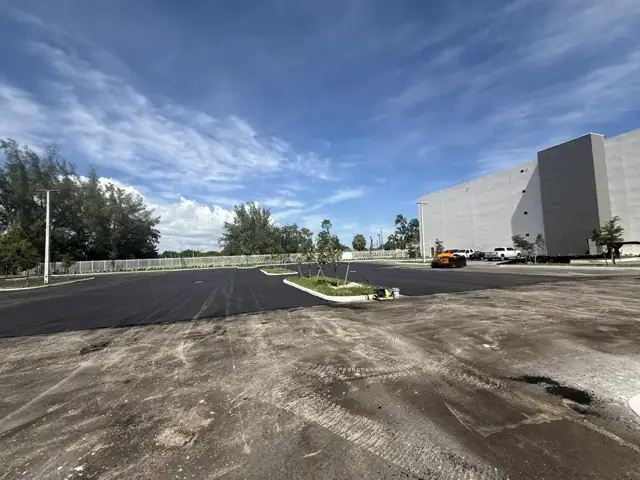 Northside Village: Limerock base placed