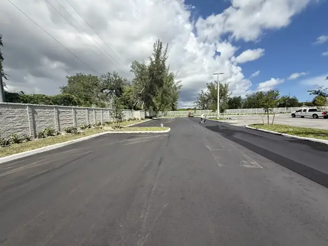 Northside Village: Finished parking field