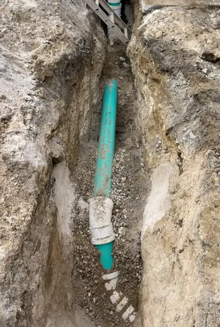 West Little River Sewer & Resurfacing: Lateral wye set on the main
